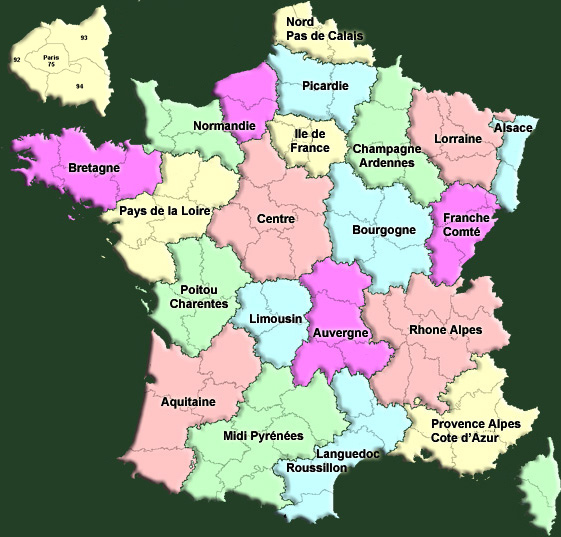 Carte du r&eacute;seau Via location